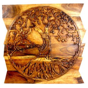 Haussmann® Tree of Life Round on Uneven Boards 36 in x 36 in
