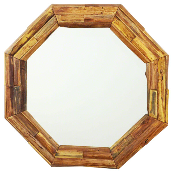 Haussmann® Mirror NE Teak Octagon Branch 34 in DIA (26 x 26)