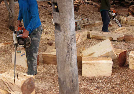 natural wood carving process