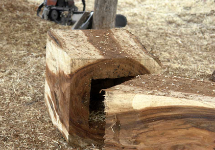 Natural wood carving